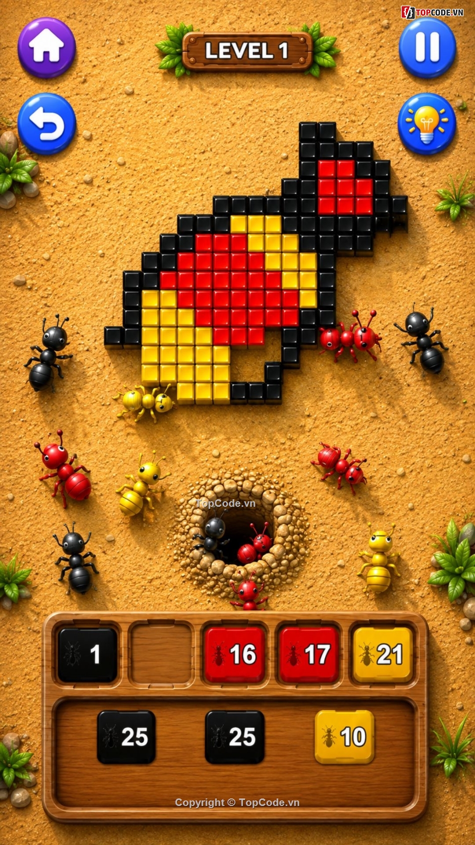 ant flow,pixel flow,colony flow,pixel ant,food hunt
